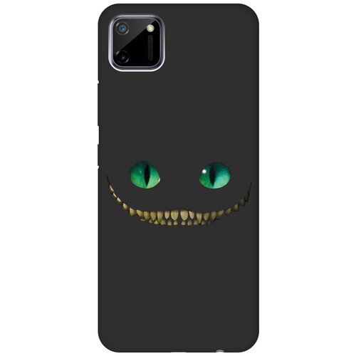 Матовый Soft Touch силиконовый чехол на realme C11, Рилми С11 с 3D принтом Cheshire Cat черный матовый soft touch силиконовый чехол на realme c11 рилми с11 с 3d принтом grand wolf черный