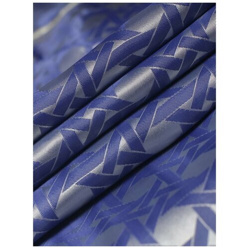 Ткань подкладочная жаккард голубая для одежды, MDC FABRICS S444/56 для шитья полиэстер, вискоза. Отрез 1 метр