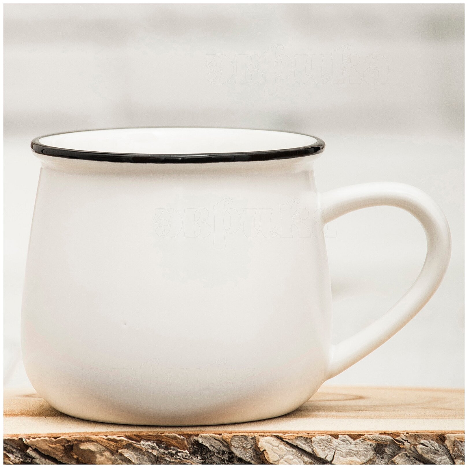 фото Кружка бочонок белый 280 мл Эврика мужская, женская, детская, универсальная подарок на 23 февраля, 8 марта