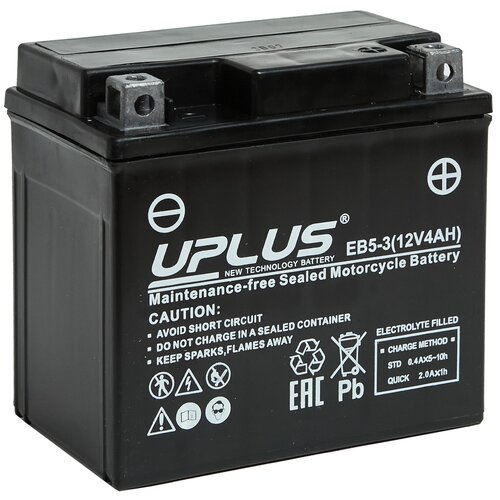 Аккумулятор мото UPLUS High Performance EB5-3 4 Ah (YTX5L-BS) (115х72х107) 115x72x107