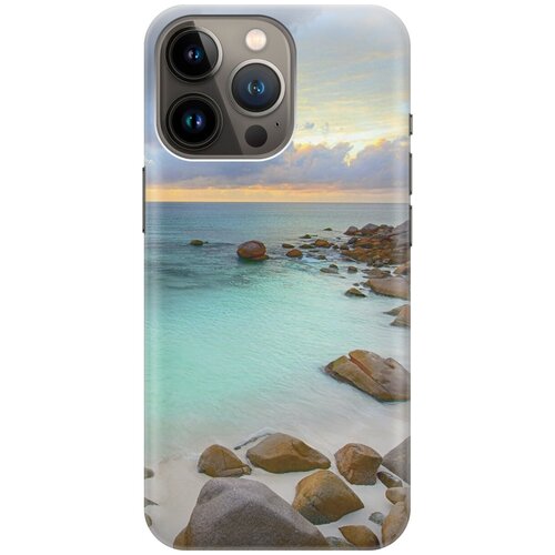Силиконовый чехол на Apple iPhone 13 Pro / Эпл Айфон 13 Про с рисунком Каменистый пляж силиконовый чехол на apple iphone 13 pro эпл айфон 13 про с рисунком каменистый пляж