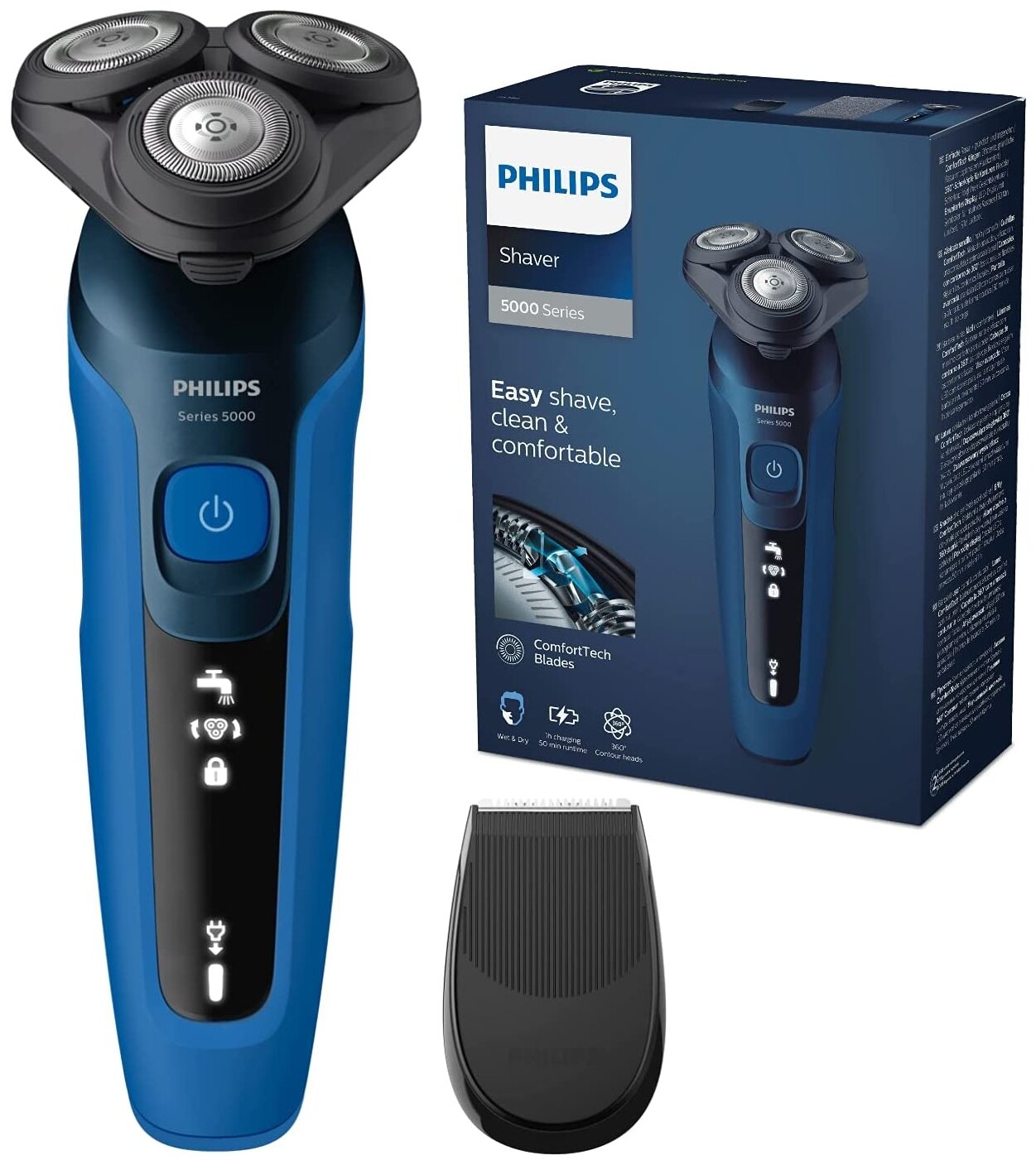 Электробритва Philips S5466/17 Series 5000, синий - фотография № 9