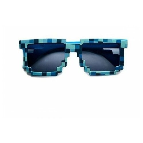 Солнцезащитные пиксельные очки Майнкрафт (синие)
