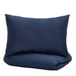 Постельное бельё 1,5-спальное Салина от Feresa тёмно-синий 150х200 см - изображение