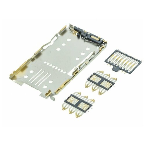 Коннектор сим карты (SIM) + коннектор карты памяти (MMC) для Meizu M2 Mini / M3 Note / M3s/M3s Mini и др.