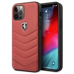 Чехол CG Mobile Ferrari Off-Track Genuine leather Quilted Hard для iPhone 12 Pro Max, цвет Красный (FEHQUHCP12LRE) - изображение