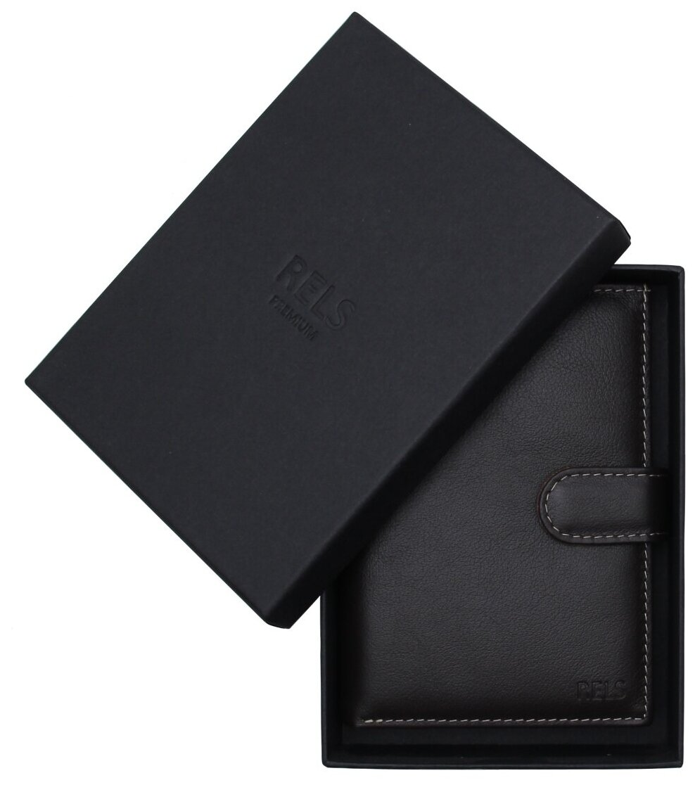 Обложка для автодокументов RELS, коричневый — фото 1