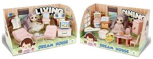 Фото Shenzhen toys Кукла с набором мебели 'DINING ROOM/LIVING ROOM' в коробке