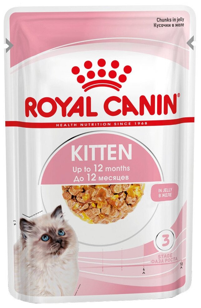 Корм Royal Canin Kitten (в желе) для котят от 4 до 12 мес, 85 г x 28 шт