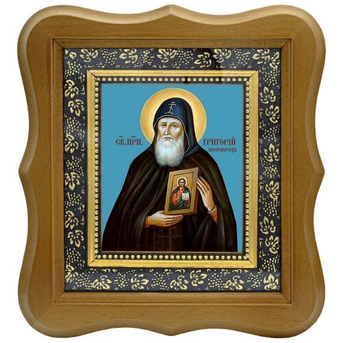 Григорий Печерский, преподобный иконописец. Икона на холсте.