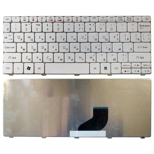 Клавиатура для ноутбука Amperin Acer Aspire One 521 AO532H D255 D260 D270 NAV50 PAV80 Happy Happy2 белая