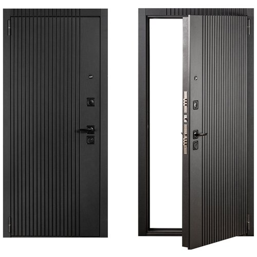 Дверь входная металлическая квартирная Вертикаль 860х2050 левая (МДФ/МДФ)