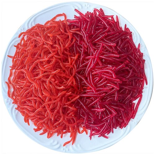 Красные черви Bionic искусственная мягкая приманка для ловли рыбы 3x50 шт