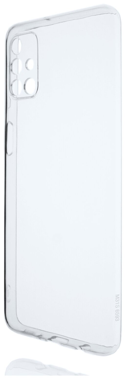 Силиконовый глянцевый транспарентный чехол для Samsung Galaxy M31s