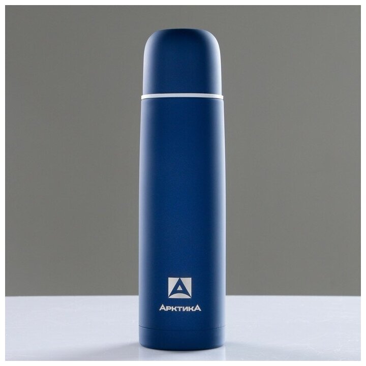 Термос бытовой вакуумный для напитков Арктика 750 мл, 106-750 - Синий - фотография № 2