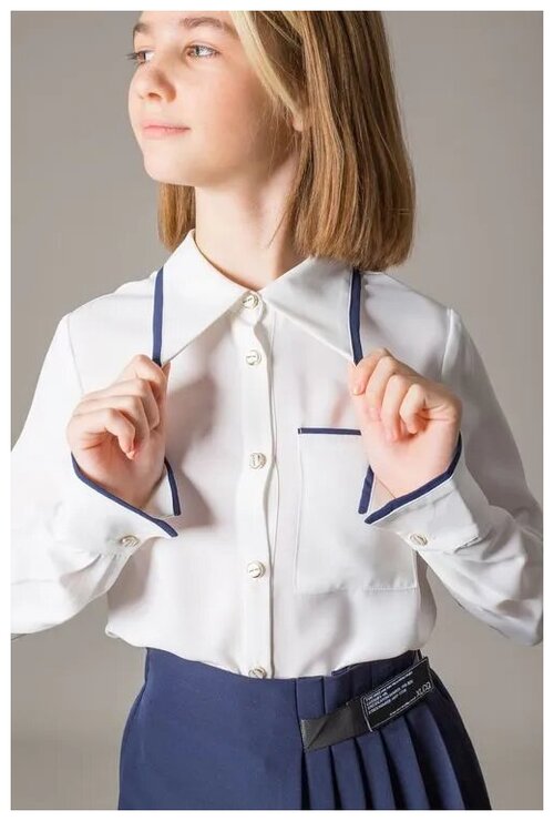Школьная блуза Deloras, размер 146, белый