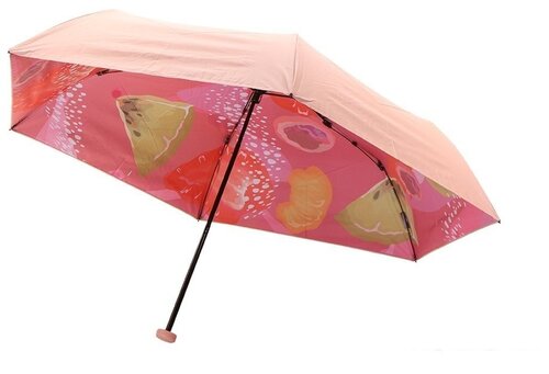 Зонт NINETYGO, механика, 2 сложения, купол 100 см, 6 спиц, для женщин, розовый