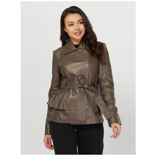 фото Sartori dodici бежевая кожаная куртка с баской