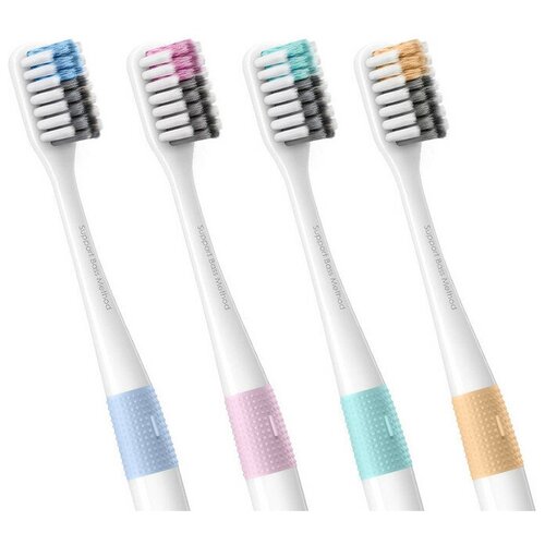 Щетка Xiaomi Doctor B Bass Method Toothbrush (4 шт набор зубных щеток с натуральной щетиной median natural toothbrush 4 шт
