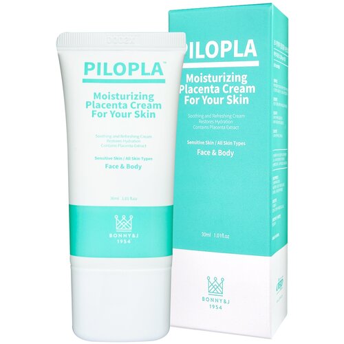 PiloPla Moisturizing Cream/ Крем плацентарный увлажняющий для чувствительной и поврежденной кожи 30 мл / Крем от рубцов и шрамов / Крем от следов акне