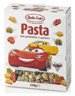 Макаронные изделия Disney Фигурные со шпинатом и томатами "Тачки" 0,250 кг - фотография № 4