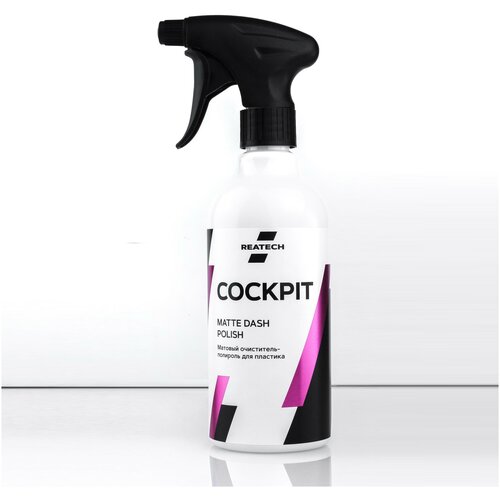 Полироль кондиционер пластика и резиновых уплотнителей матовая на основе полимеров REATECH COCKPIT, 500мл