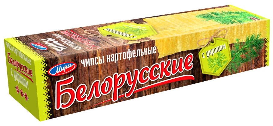 Чипсы картофельные Белорусские с укропом Мира, 100 гр, 5 шт.