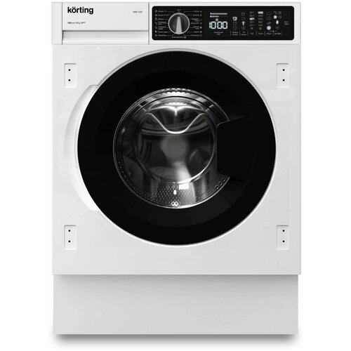 Встраиваемая стиральная машина Korting загрузка 8 кг, цвет: белый, скорость отжима 1400 об. мин, габариты (ВхШхГ) (мм):817x596х544