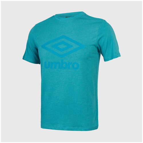 Футболка хлопковая Umbro Large Logo Tee 65352U-KM3, р-р L, Голубой