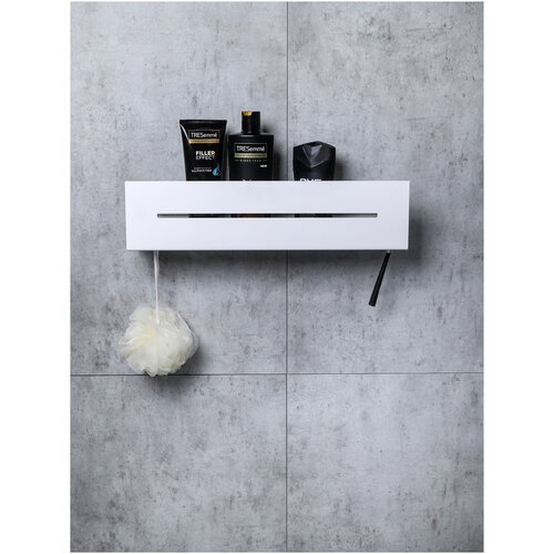 Полка для ванной и душа 45 см, цвет белый