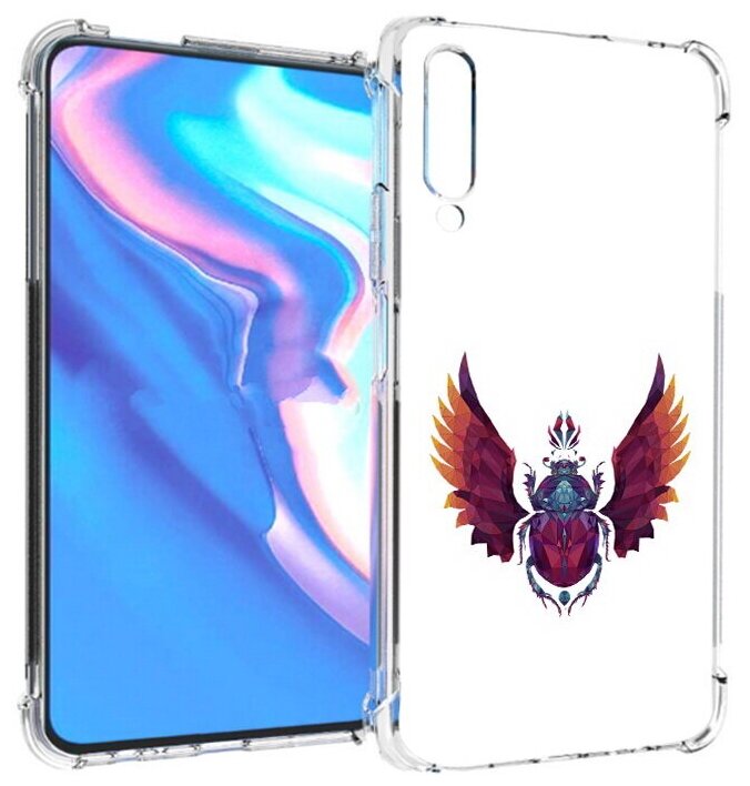 Чехол задняя-панель-накладка-бампер MyPads алмазный скоробей для Honor 9X Pro/Huawei Y9s/P Smart Pro 2019 противоударный