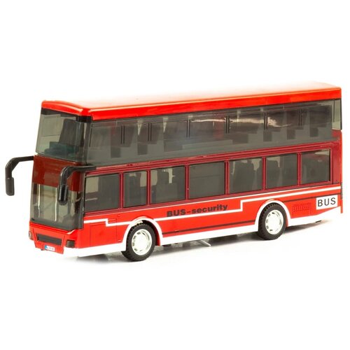 Автобус металлический инерционный свет музыка 20 см. (YD6632A) 1:48 (Цвет: Красный)