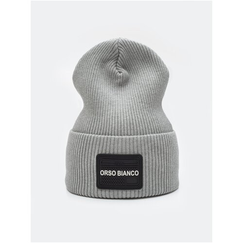 фото Шапка бини orso bianco, размер 52, серый