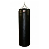 Боксёрский мешок подвесной (натуральная кожа), 80*33 см, 28 кг, чёрный