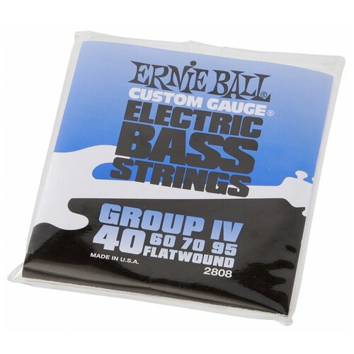 Ernie Ball 2808 Струны для бас-гитары Flat Wound Bass Group IV ernie ball 2070 45 95 струны для акустической бас гитары