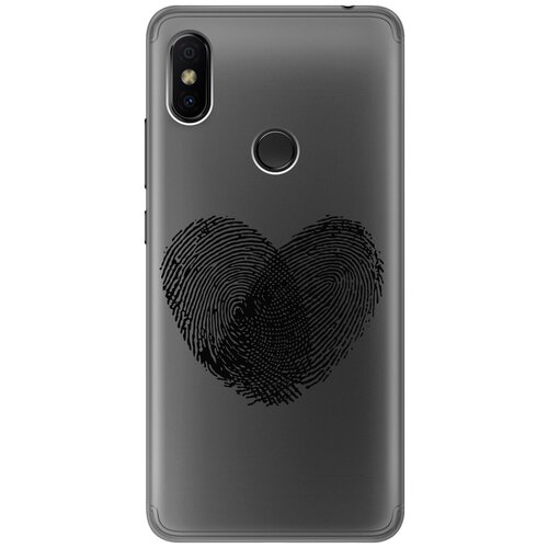 Силиконовый чехол с принтом Lovely Fingerprints для Xiaomi Redmi S2 / Сяоми Редми С2 силиконовый чехол с принтом lovely fingerprints для xiaomi redmi 10c сяоми редми 10с