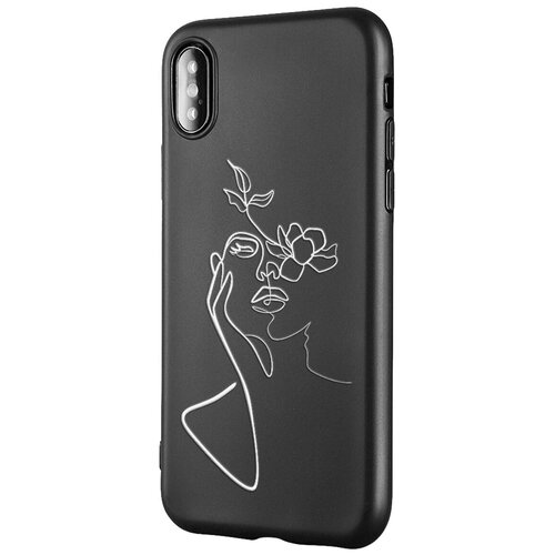 Силиконовый чехол Mcover для Apple iPhone X с рисунком Девочка силиконовый чехол mcover для apple iphone x с рисунком голубоглазая девочка аниме