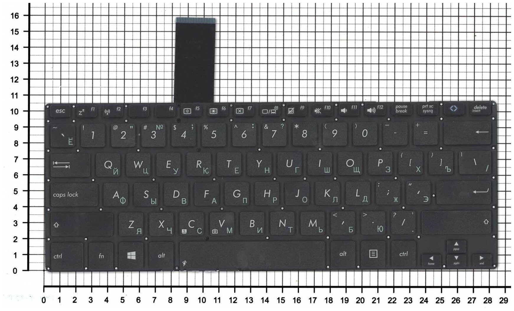 Клавиатура для ноутбука Asus VivoBook S300CA черная