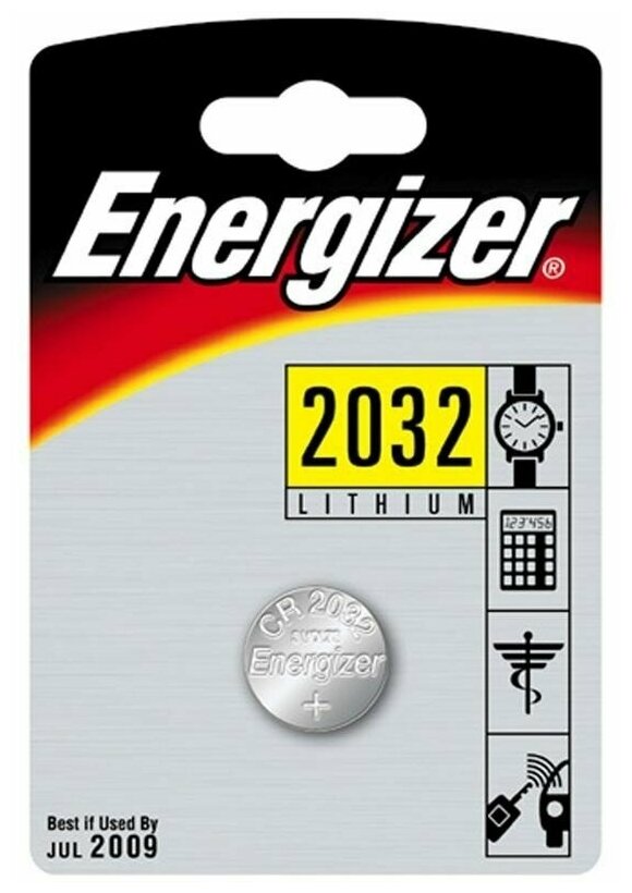 Батарейка Литиевая Energizer Lithium Cr2032 3v Упаковка 1 Шт. E301021302 Energizer арт. E301021302