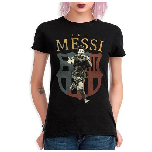 фото Футболка dream shirts лионель месси / lionel messi / футбол / женская черная xs