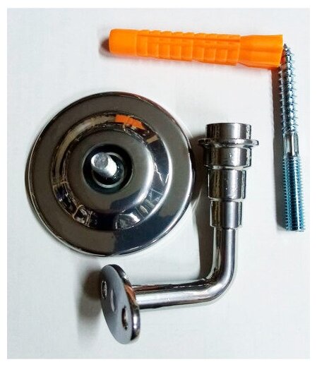 Опора для перил ноэз ОП-75-3-SL, металлическая, 87x70 мм, под хром — фото 1