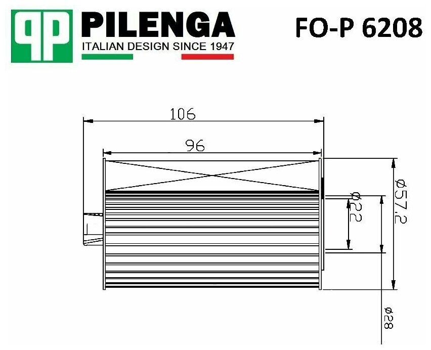 Фильтр масляный PILENGA FOP6208