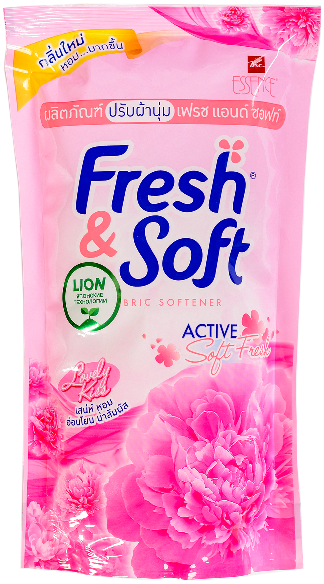 LION Кондиционер для белья Essence Fresh & Soft Сладкий поцелуй