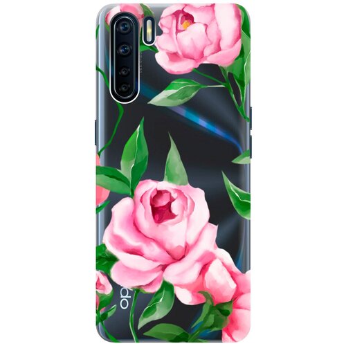 Силиконовый чехол на OPPO A91, Reno3, Оппо А91, Рено 3 с 3D принтом Amazing Peonies прозрачный силиконовый чехол на oppo a91 reno3 оппо а91 рено 3 с 3d принтом amazing callas прозрачный