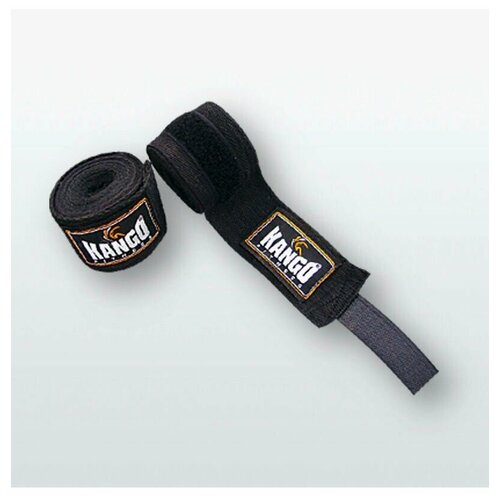Бинты боксерские Kango Fitness 21000, чёрные, длина 3м накладки снарядные kango fitness 7703 чёрные размер l