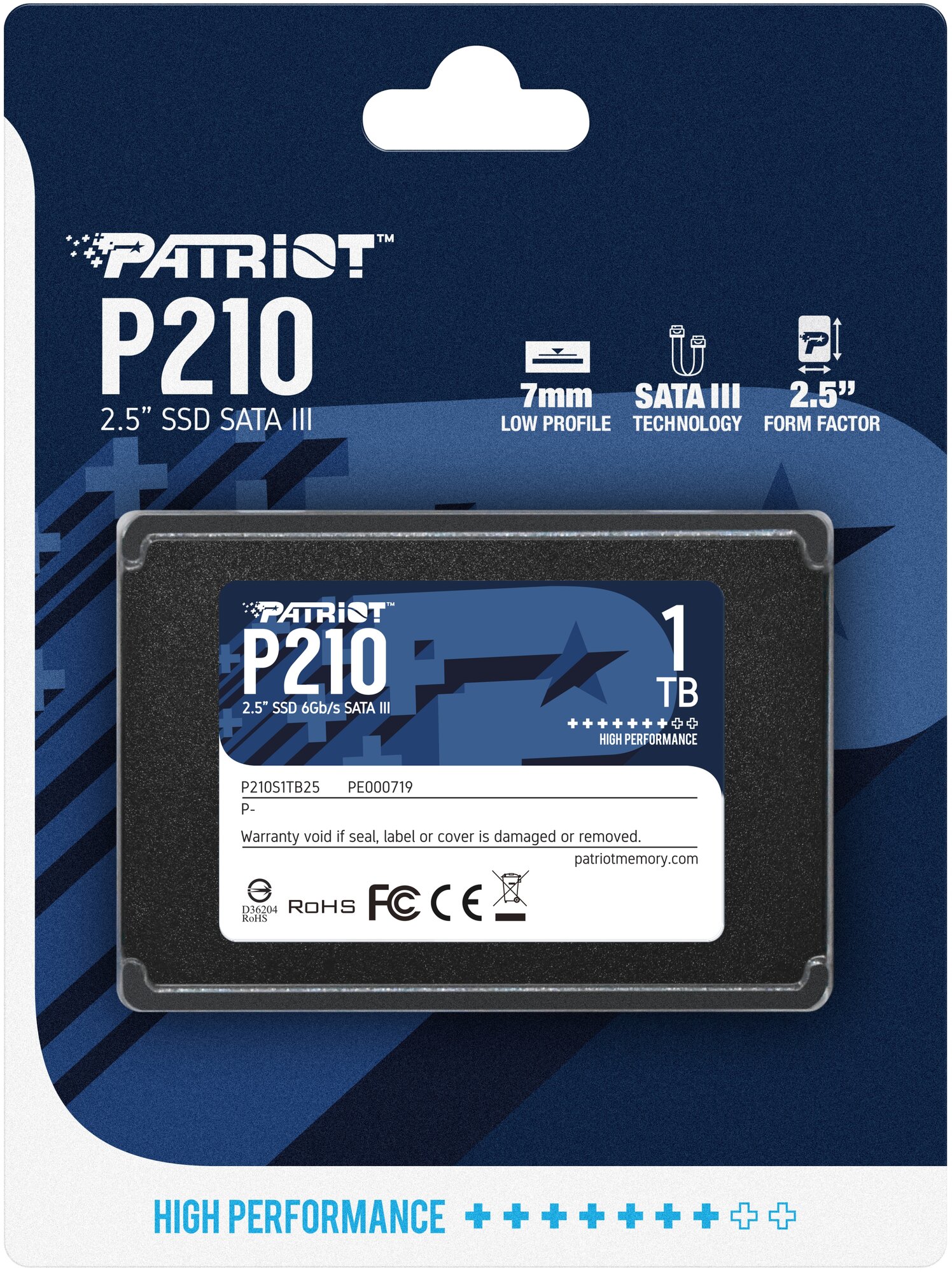 SSD накопитель PATRIOT P210 1ТБ, 2.5", SATA III - фото №3