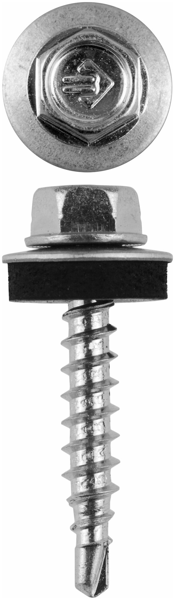 фото Саморезы СКД кровельные, RAL 3005 темно-красный, 29 х 4.8 мм, 2 500 шт, для деревянной обрешетки, ЗУБР Профессионал 4-300310-48-029-3005