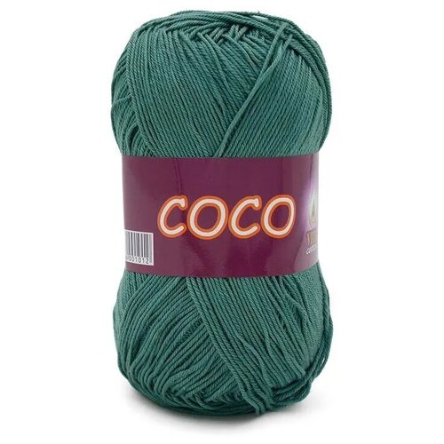 Пряжа хлопковая Vita Cotton Coco (Вита Коко) - 1 моток, 4337 дымчато-голубой, 100% мерсеризованный хлопок 240м/50г