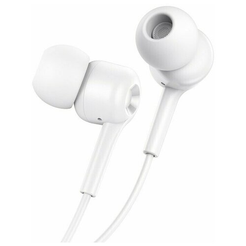 Hoco Наушники Hoco M82 проводные вакуумные микрофон Jack 35 мм 12 м белые 47500₽