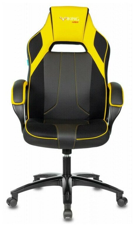 Игровое кресло Бюрократ Viking 2 AERO Yellow (VIKING 2 AERO YELLOW) - фотография № 2